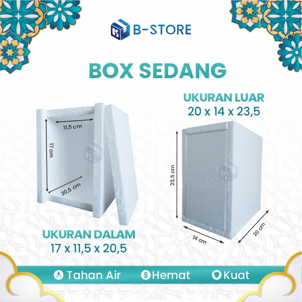 Styrofoam Box / Box Gabus / Box Styrofoam Mini Custom Sedang