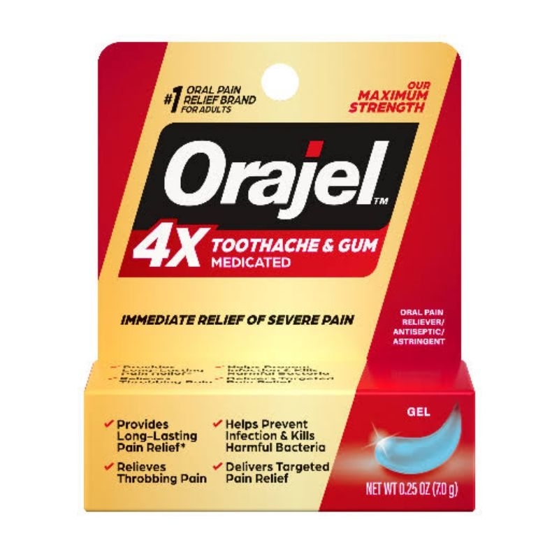 Orajel 4X Medicated For Toothache & Gum Cream provides instant pain relief for severe toothaches and