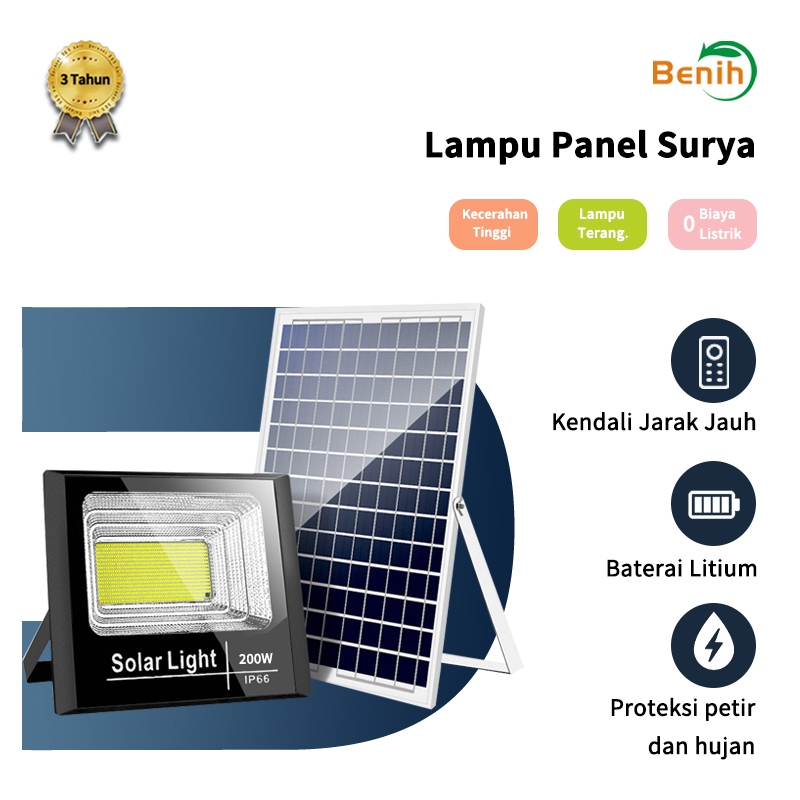 Benih Solar Battery Solar Light Lampu Solar LED