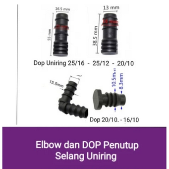 Dop Tutup Selang Uniring 25/16   25/12   20/10   16/10