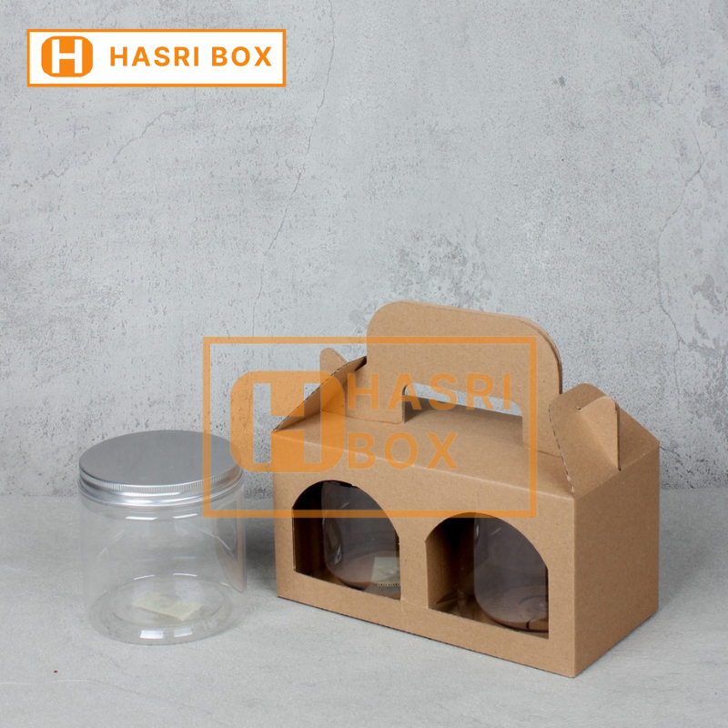 

( 10pcs ) Dus Toples Jar 500ml Isi 2 Kotak Kue Kering Box Toples Tabung 400ml Kemasan Hampers