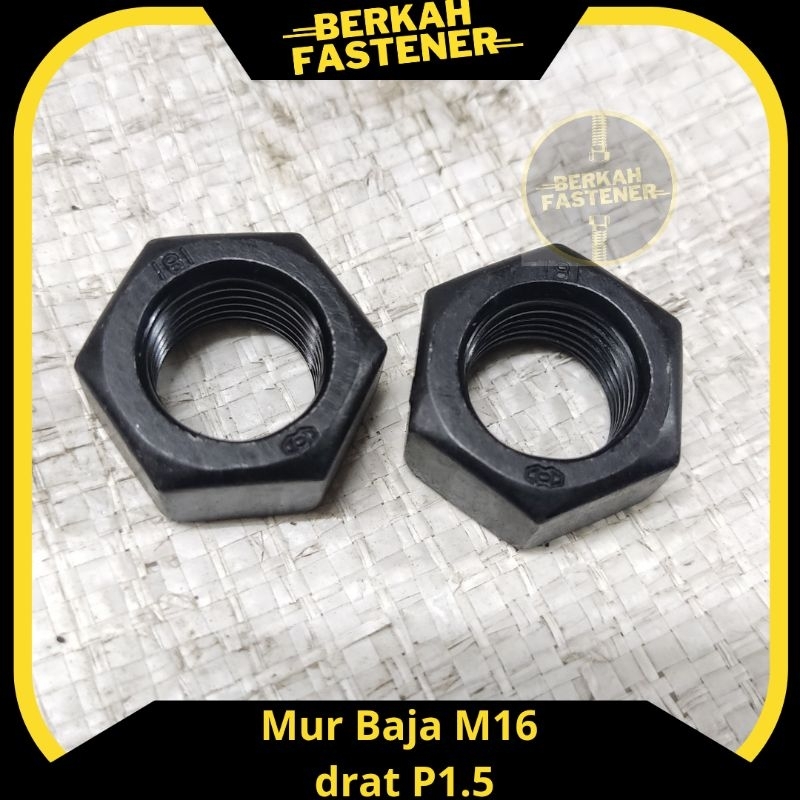 Mur Baja Halus M16 drat p1.5 kunci 24