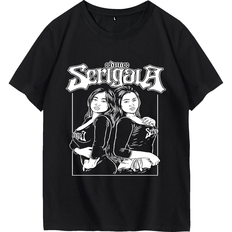 Kaos Skena Baju Parodi Band Seringai Tshirt Duo Serigala