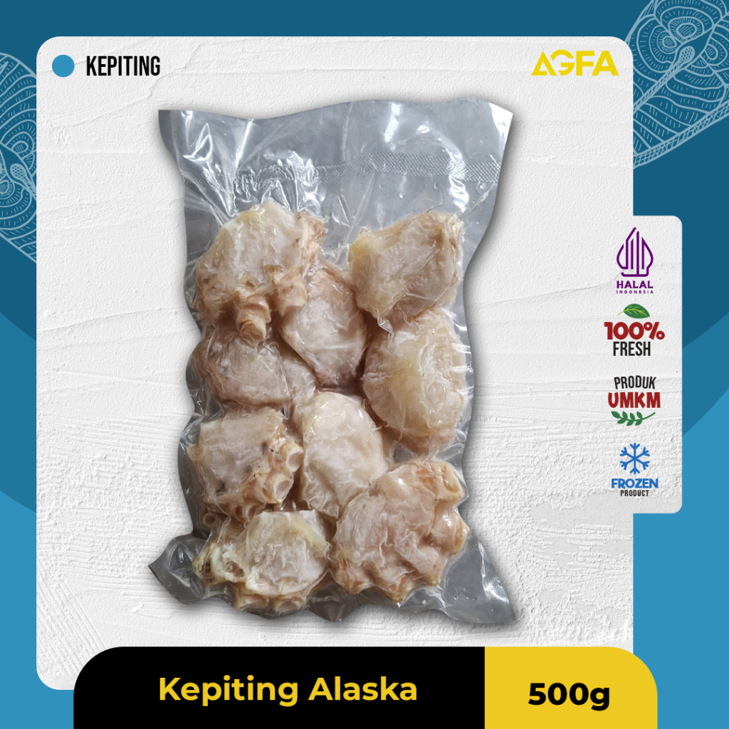 Kepiting Alaska 500 Gram / Badan Kepiting Alaska Premium / Alaska Crab Body / Alaska Crab / Jual Kep