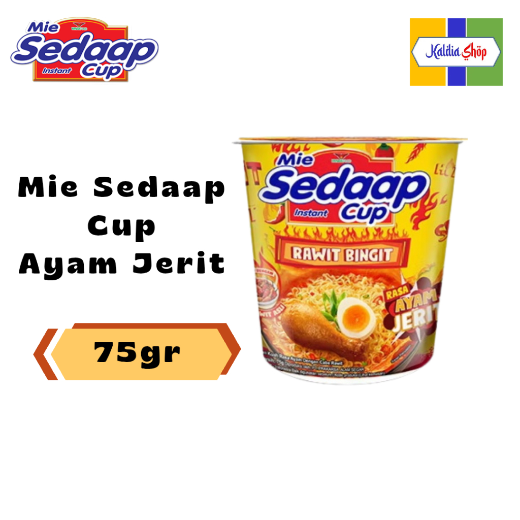 

Mie Sedaap Cup Rawit Bingit Rasa Ayam Jerit 75gr