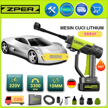 ZPER mesin cuci mobil Jet Cleaner Tekanan 988VF 100Bar Mesin Cuci Mobil dan Motor Mini Portable Term