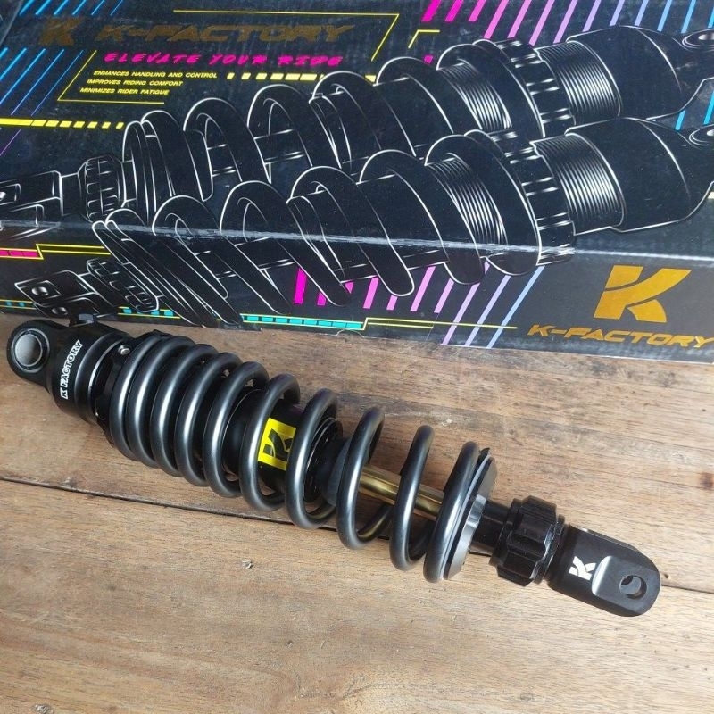 SHOCK BREAKER MODEL KTC MERK K-FACTORY K FACTORY NON TABUNG TIPE BLADE PRO VARIO 125 UK330MM BLACK