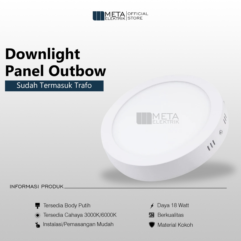 Lampu downlight panel led Outbow 18 Watt lampu plafon panel led