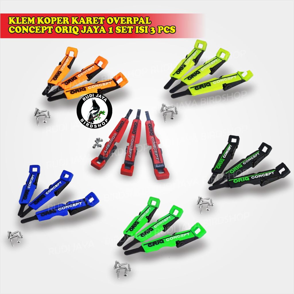KLEM KOPER KARET OVERPAL CONCEPT ORIQ 1 SET JEPITAN JEPIT TEBOK SANGKAR BURUNG LOVEBIRD MURAI ANIS