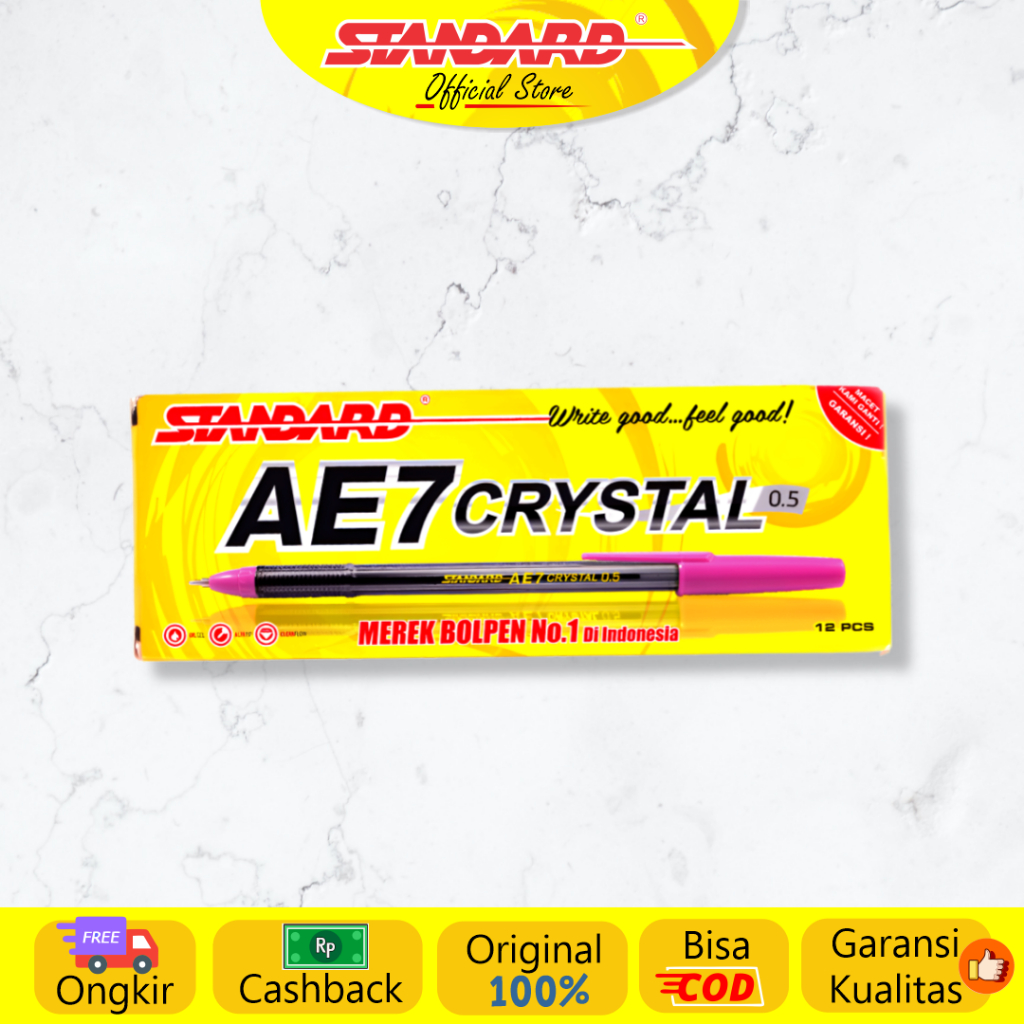 Standard - Pen AE7 Crystal 0.5  ( Pulpen, Pena, Ballpoint )