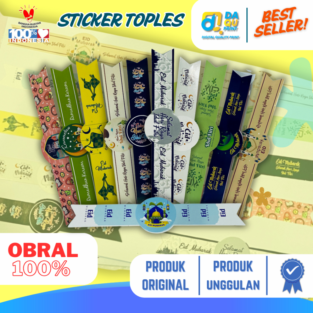 

OBRAL Stiker Toples Edisi Ramadhan - stiker toples idul fitri - sticker hampers ramadhan