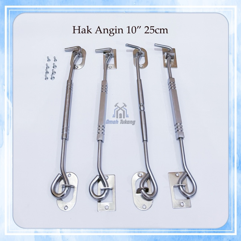 Hak Angin 10” BULAT - KOTAK - KOMBINASI / Cantolan Jendel / Pengait Jendela