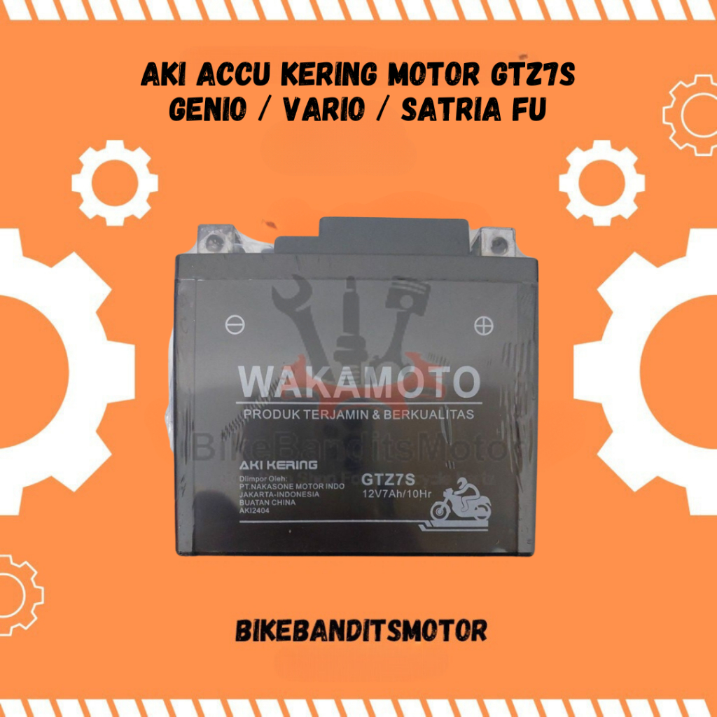 Aki Accu Kering Motor GTZ7S Genio / Vario / Satria Fu Wakamoto