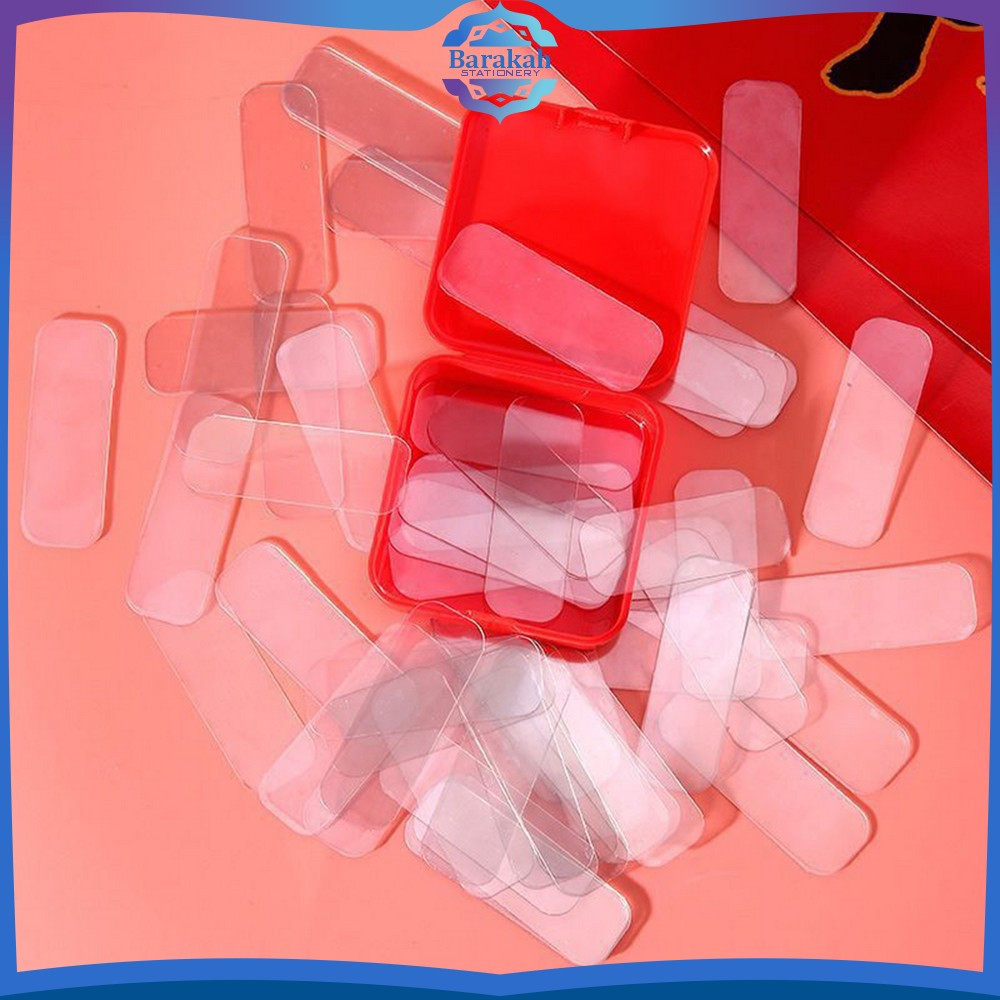 

Sticker Double Tape Perekat Transparan Portable / Double Tape Box Mini Isi 60pcs Lakban 2 Sisi Tanpa Bekas / Isolasi Bening Double Sided Serbaguna Barakah Stationery C904