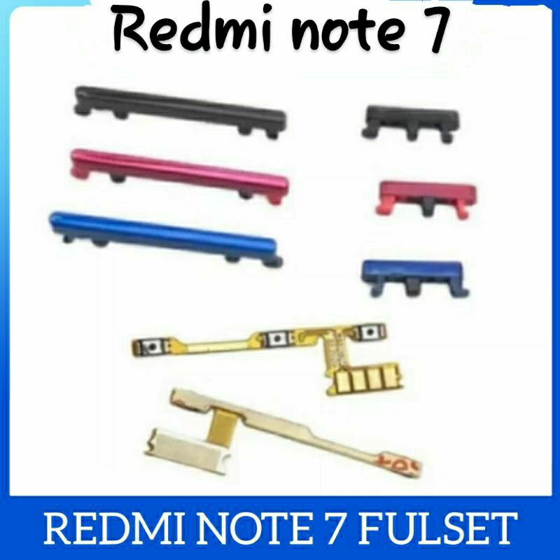 SET TOMBOL ON/ OF VOLUME+ FLEXIBEL REDMI NOTE 7 / REDMI NOTE 7 PRO ORIGINAL