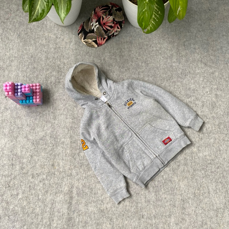 hoodie anak dickies abu inner sherpa cakep