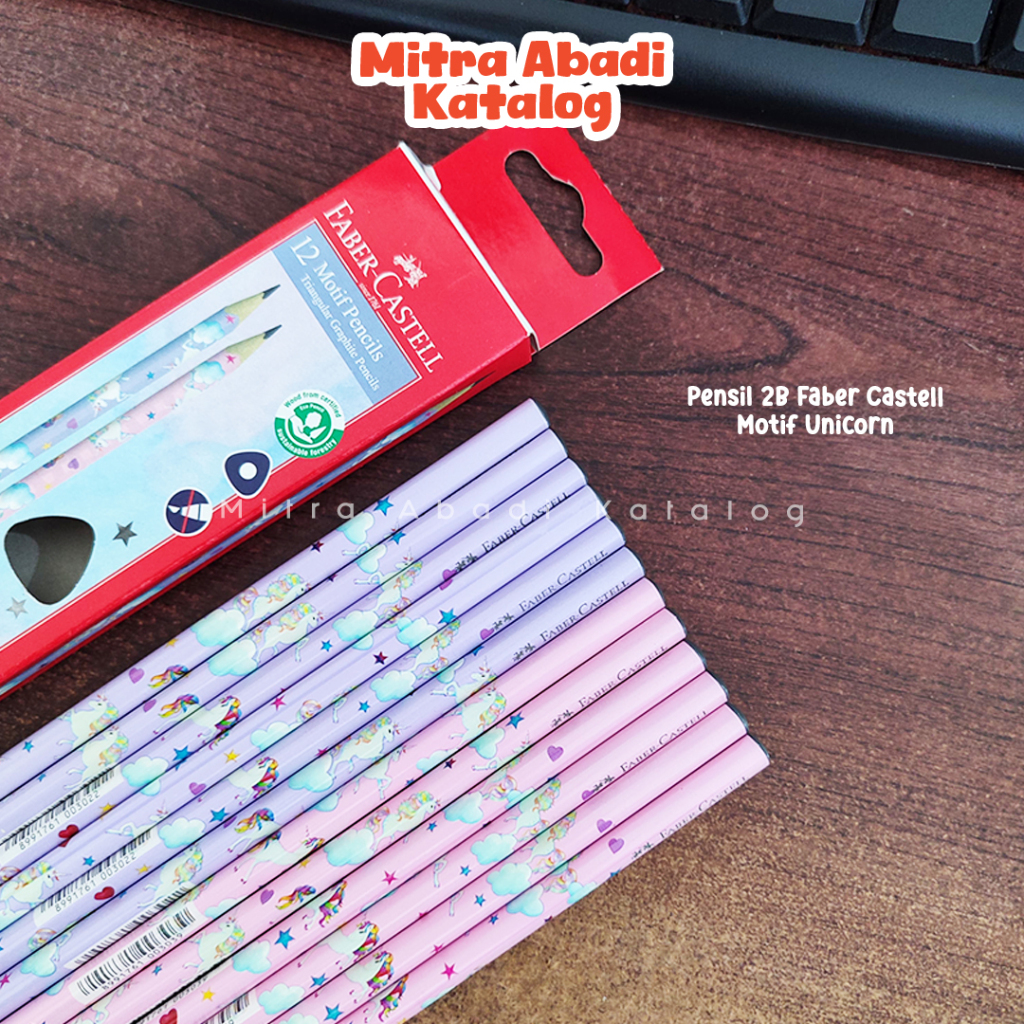 

(3 PCS) PENSIL 2B FABER CASTELL UNICORN 118375 / ORIGINAL PENCIL KAYU PENA MENULIS GRAPHITE MENGGAMBAR SKET SKETCH ANAK ALAT TULIS SEKOLAH KULIAH ATK KANTOR STATIONERY MURAH LENGKAP / MITRA ABADI KATALOG JOGJA