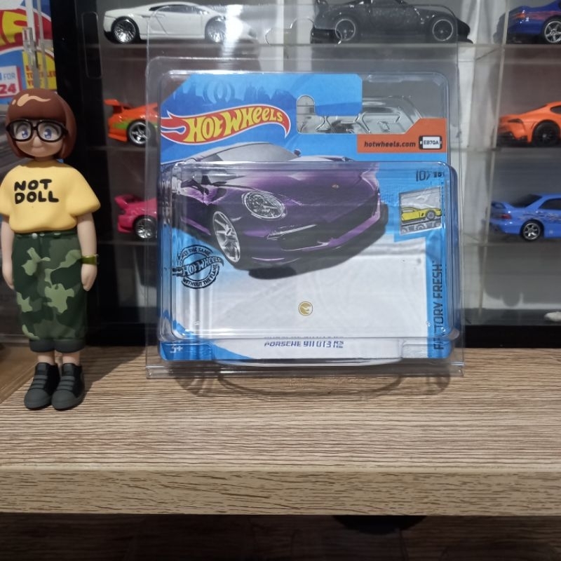 Custom Card Porsche 911 GT3 RS Purple/Ungu Super Treasure Hunt Short Card Hot Wheels