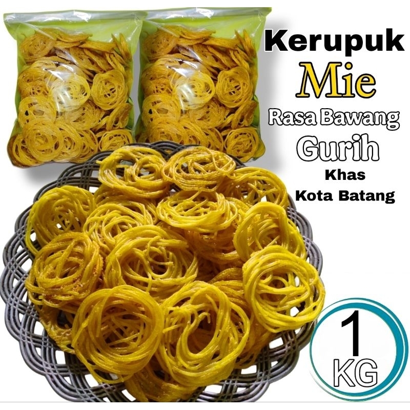 

Kerupuk Mie Kuning Rasa Bawang Khas Batang Mentah 1kg