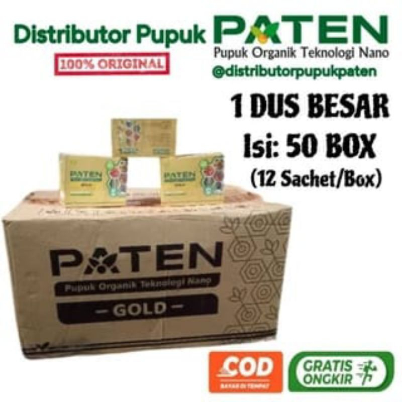 PUPUK PATEN GOLD ORIGINAL 50 BOK(isi 12 sachet/bok)ORIGINAL RENNER