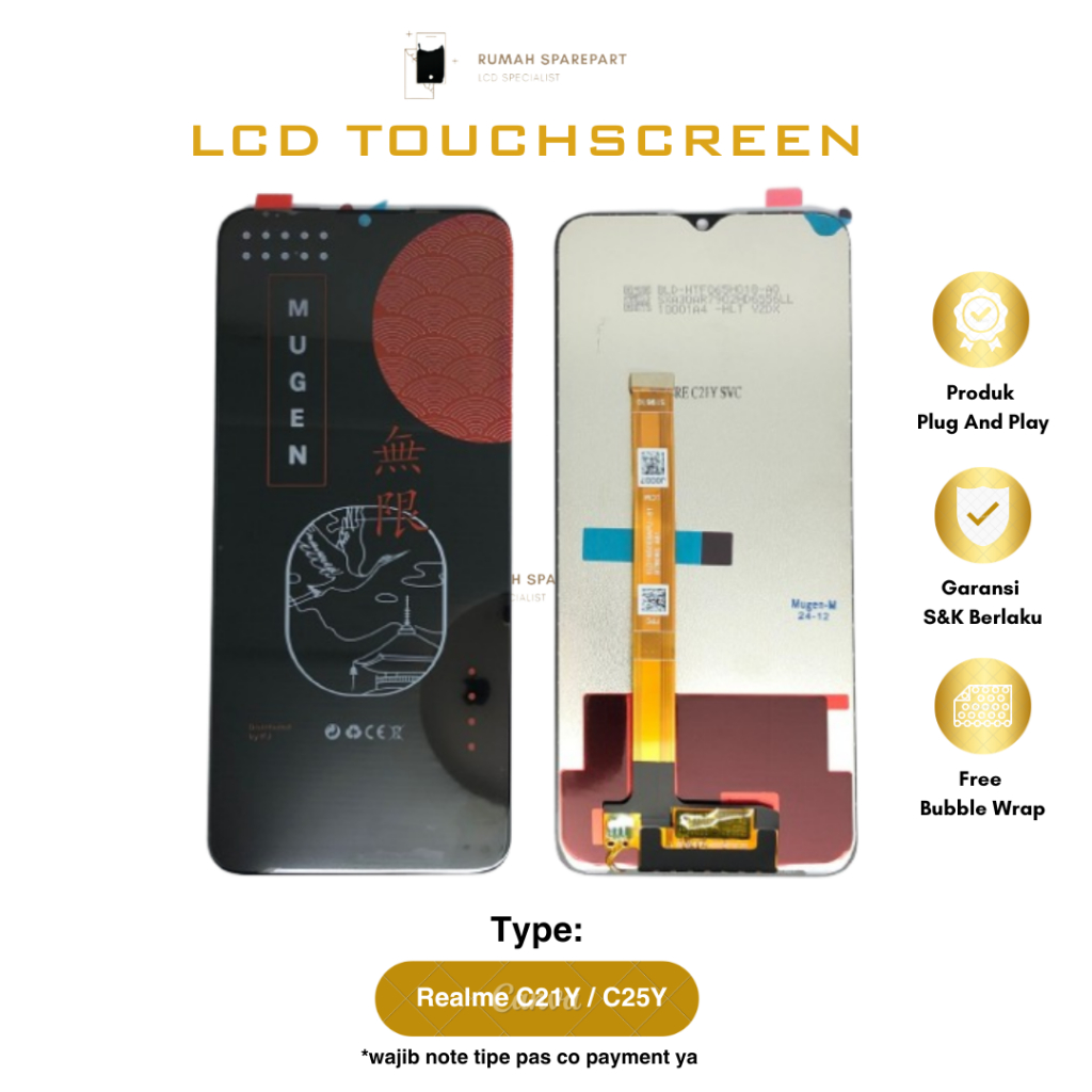 LCD + Touchscreen Realme C21Y / C25Y Ori Full Set