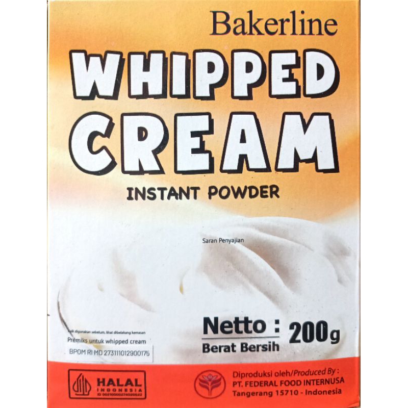 

Bakerline Whipped cream ukuran 200g murah