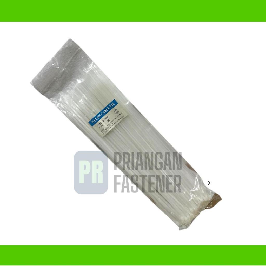 

Kabel Tis 2,5 x 250mm/25cm Putih Tali Nylon 100PCS
