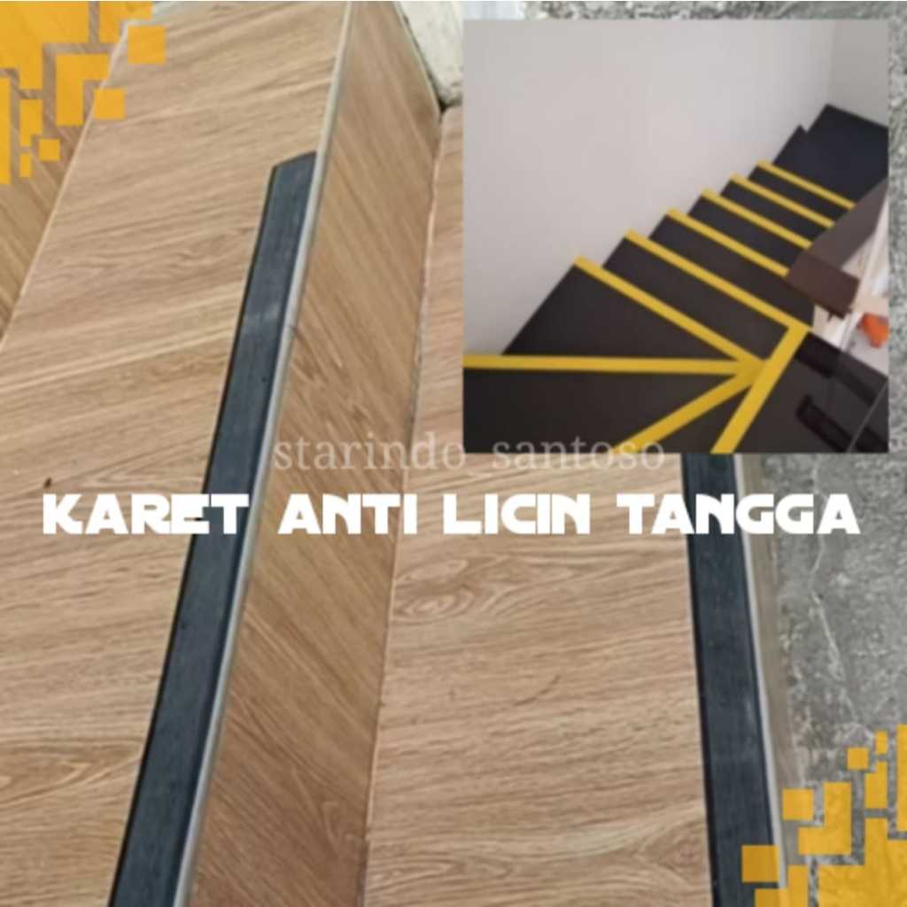 Karet lis anti licin safety 4cm Lakban anti selip Tangga Keramik 4cm Anti Licin Tangga Lis Tangga Pe