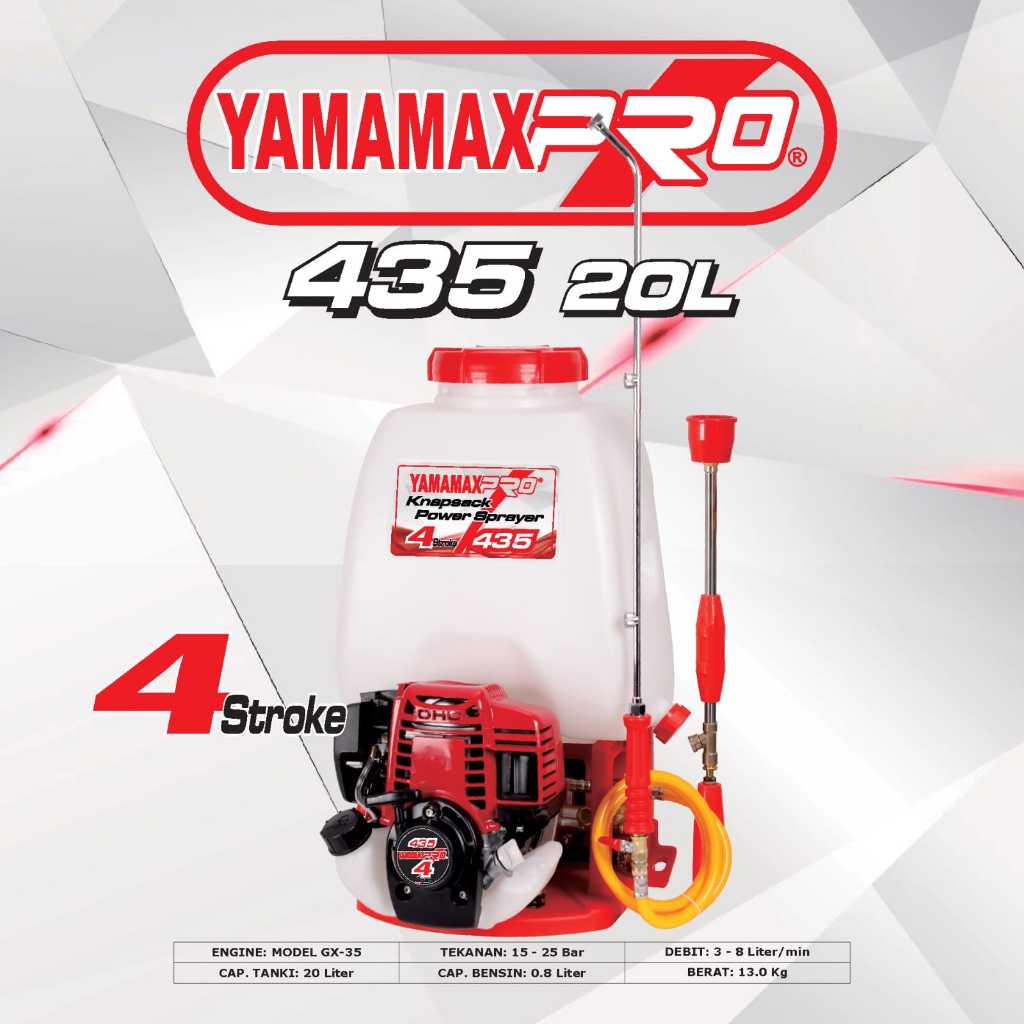 Mesin Sprayer Gendong YAMAMAX 435 4 Tak Knapsack Mesin Semprot Hama 4 Tak