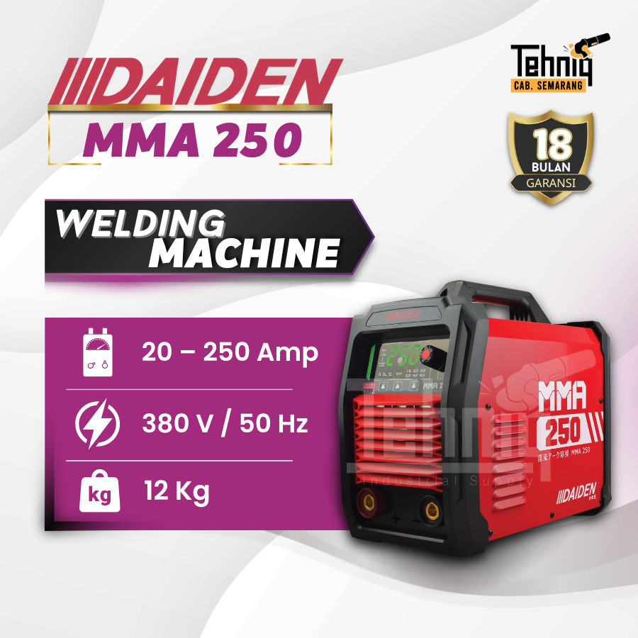 Travo Las / Mesin las Daiden Welding Inverter / Machine ( Mesin Las ) MMA 250 Daiden