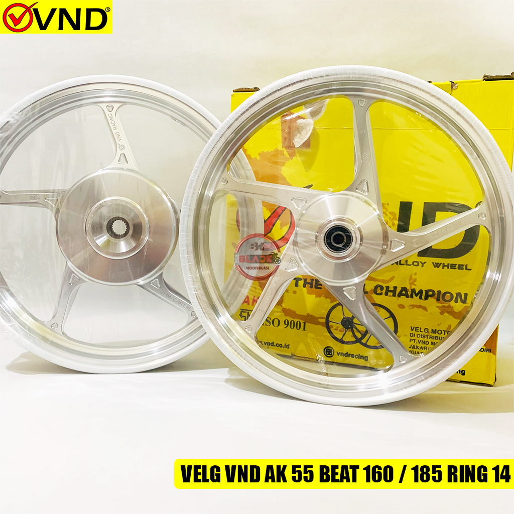 Velg VND AK 55 Palang 5 UK 160 / 185 Ring 14 Silver Velg Palang Motor All Beat Series Vario 110 Scoo
