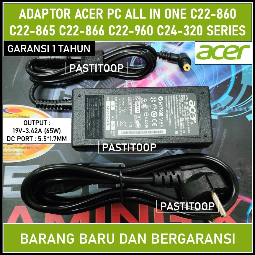 Adaptor Acer PC All In One C22-860 C22-865 C22-866 C22-960 C24-320 Original