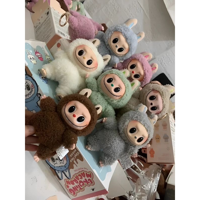 labubu marcaron monster, labubu gantungan kunci, labubu ganci