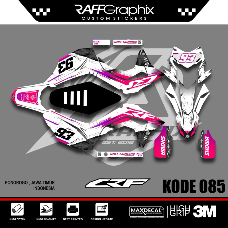 Decal sticker crf 150l-crf150l-sticker sticker crf-decal crf full body-decal sticker crf-crf085