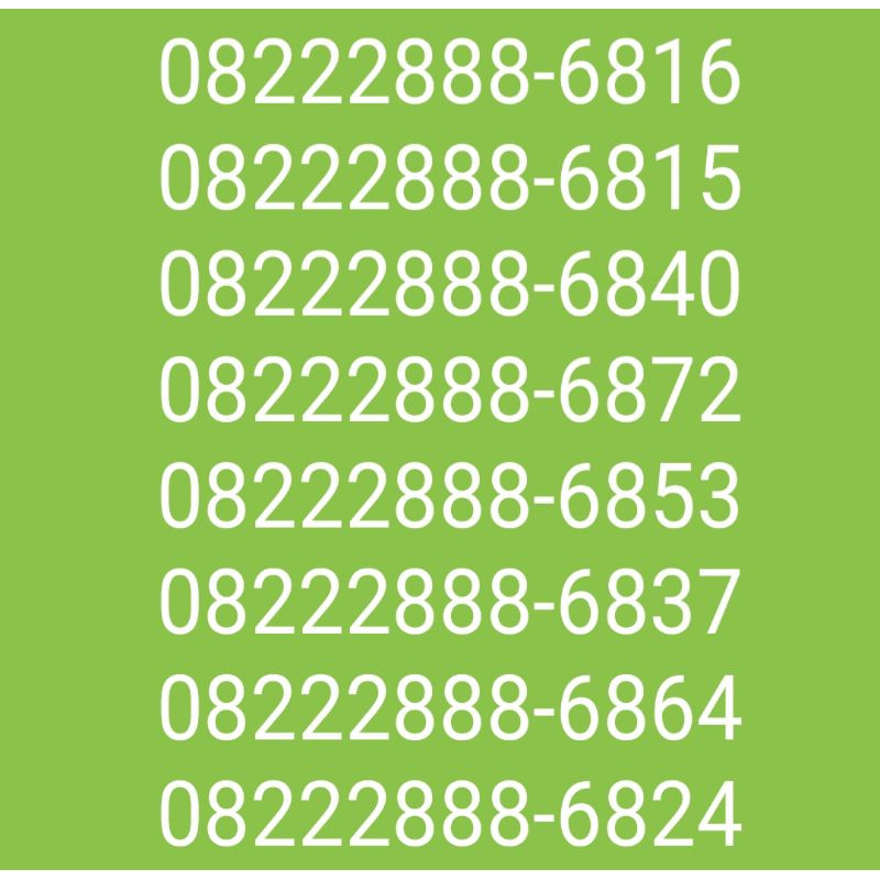 nomer cantik Telkomsel dobel triple 222 888
