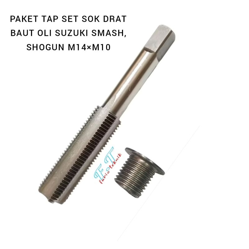 Tap Set Sok drat bosh drat oli mesin motor suzuki smash shogun drat baut 14