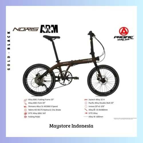 SEPEDA LIPAT 16 INCH PACIFIC NORIS ARM ALLOY 9 SPEED,SEPEDA LIPAT ANAK READY SIAP KIRIM - BERGARANSI