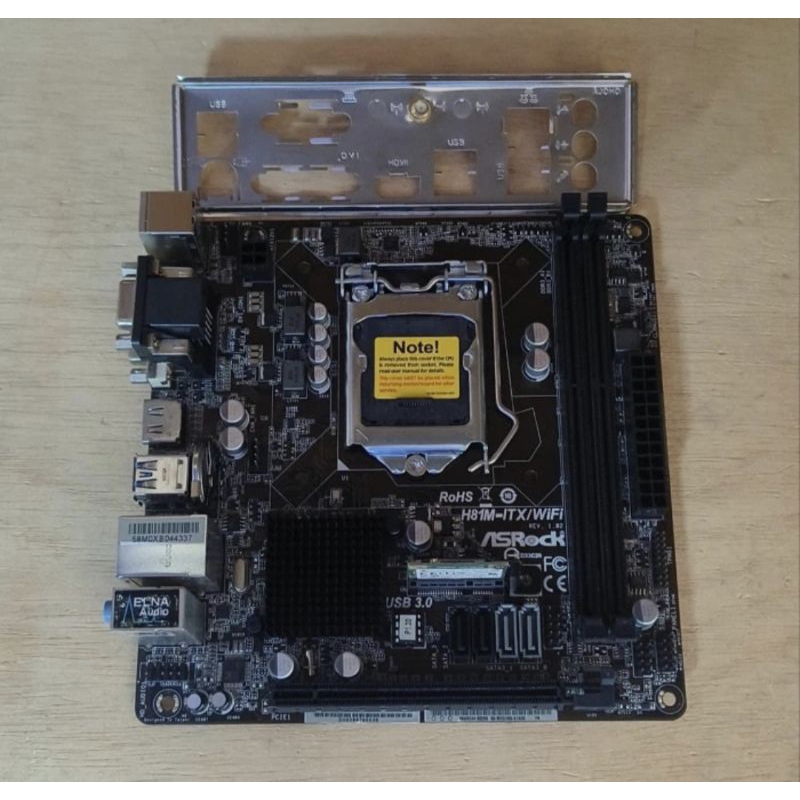 MOBO/MOTHERBOAD ASROCK H81M- ITX/WIFI, DDR3, LGA 1150, WIFI INTERNAL