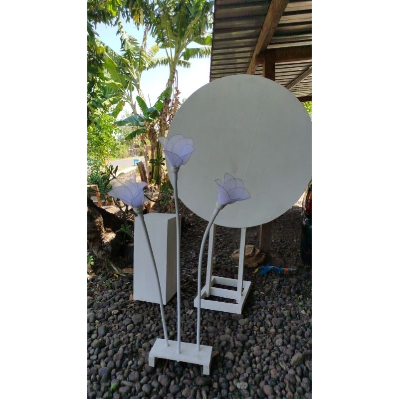 standing lampu flower wedding