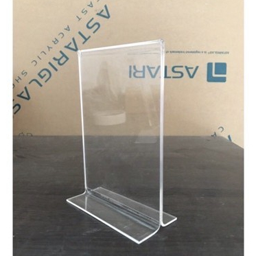 

ACRYLIC DISPLAY CUSTOM QRIS BARCODE F4 T PORTRAIT / TEMPAT BROSUR AKRILIK CUSTOM/ TENT CARD CUSTOM NOMOR MENU MEJA