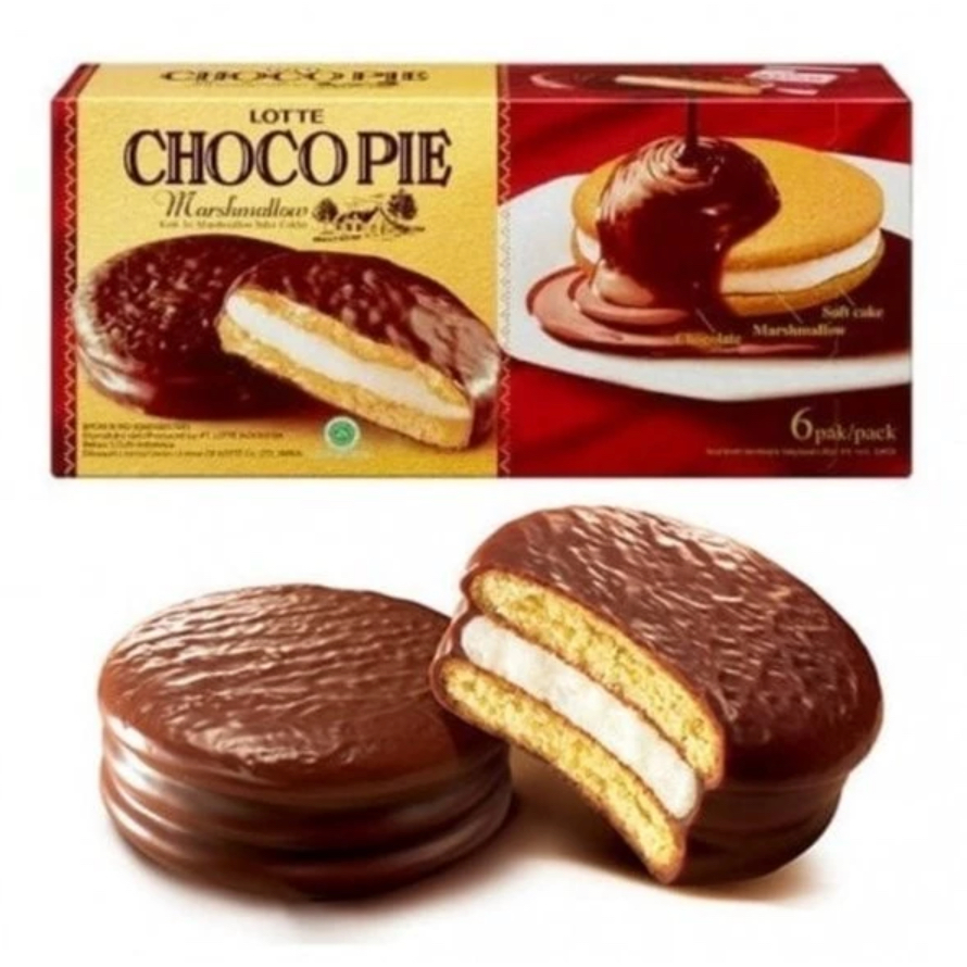 

[GROSIR!!] Lotte Chocopie 1 DUS isi 8 PAK x 12 PCS - grosir kue bolu