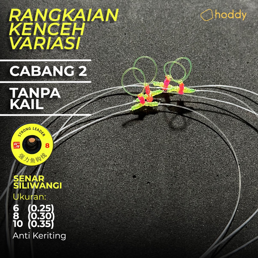 Rangkaian Pancing Kenceh Variasi Cabang 2 Tanpa Kail - Senar Siliwangi