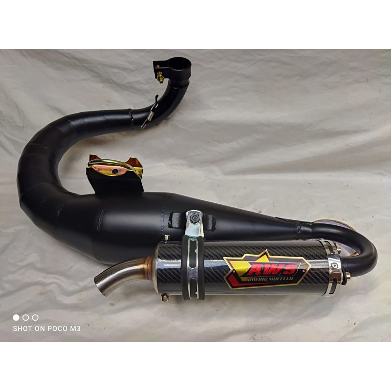 Knalpot Vespa Kiri Malossi Full Hitam Aws Racing