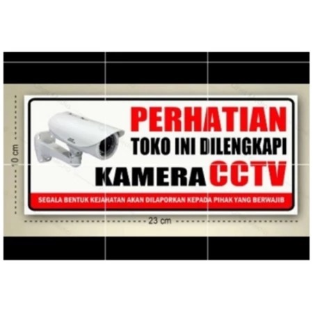 

PROMO stiker sign 23 x 10 CM TOKO INI DILENGKAPI KAMERA CCTV. K3