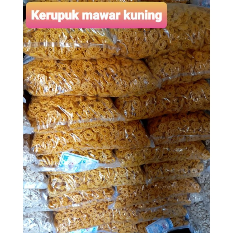 

Kerupuk mawar kuning mentah/bahan seblak