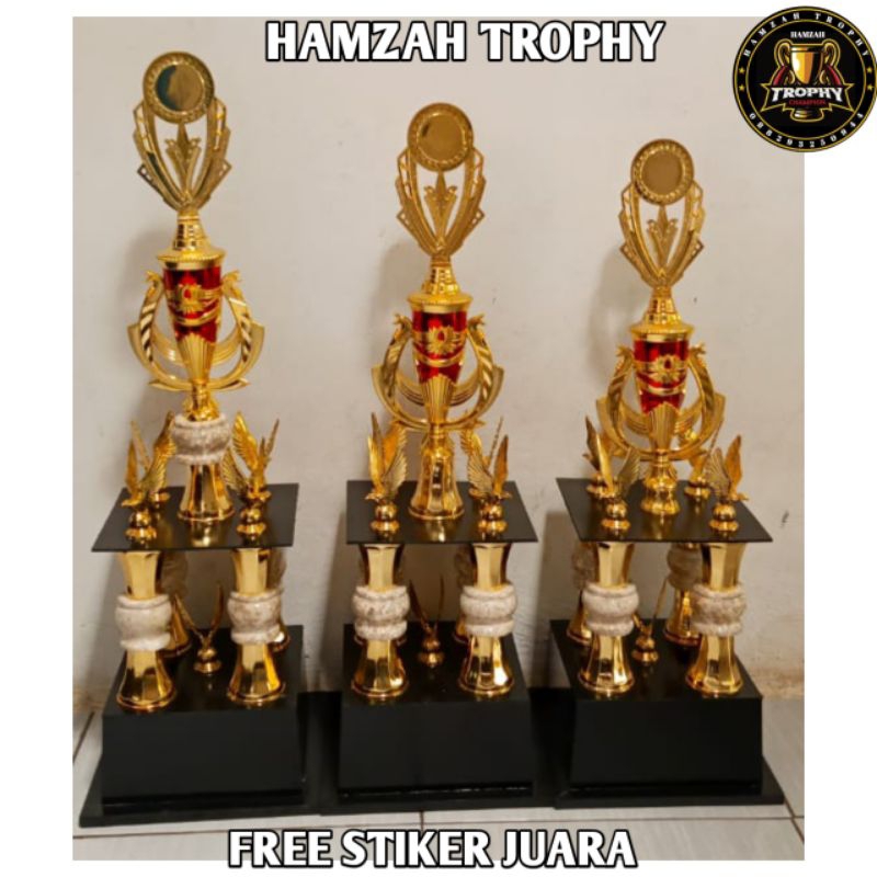Trophy piala 1 set kaki 4,4,4 marmer guci juara 123 (90cm,85cm,80cm)