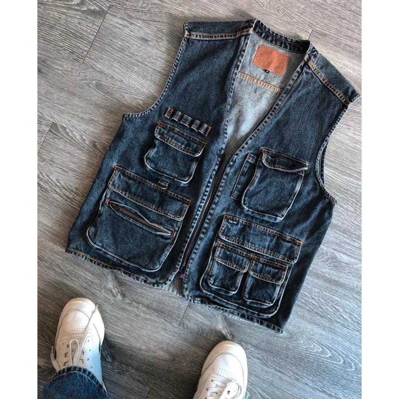 zippo vest denim