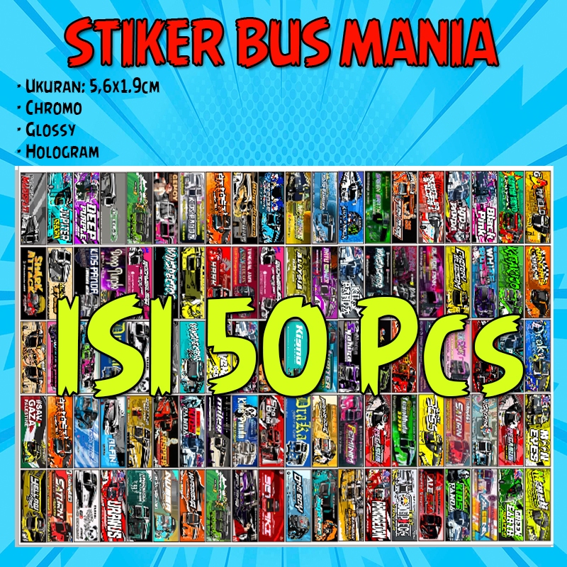 

Stiker Bus Mania Stiker Bus Viral Telolet Isi 50 Pcs Terbaru