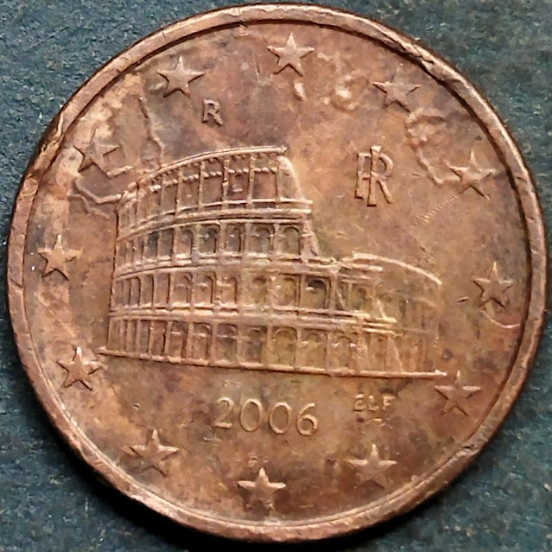 5 euro cent 2006 Italy coin error