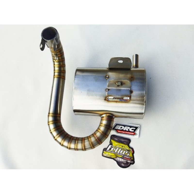 knalpot vespa standar racing full stainless original DRC Racing